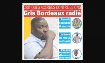 Le Cng frappe fort : Gris Bordeaux radié, Bombardier suspendu, la licence de Mod’Lô confisquée, l’écurie Soumbédioune dissoute