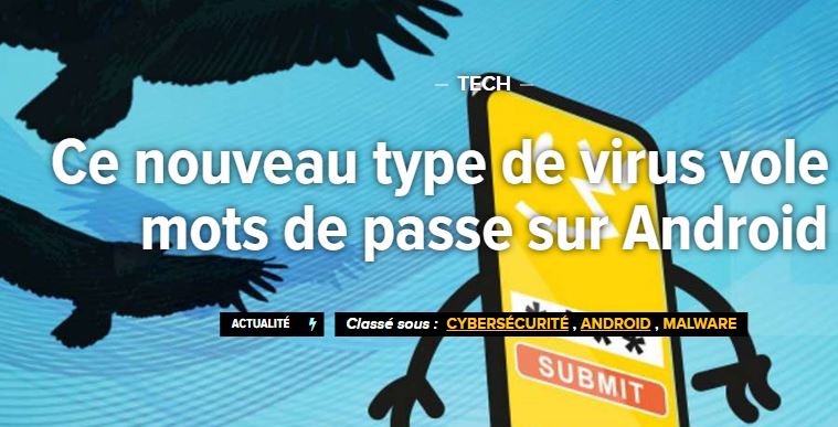 Ce nouveau type de virus vole les mots de passe sur Android