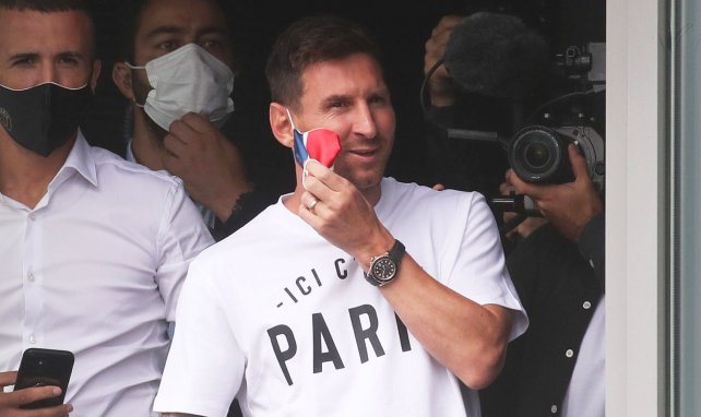 première images de Messi à paris !