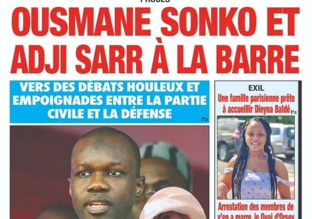 Justice : Ousmane Sonko et Adji Sarr à la barre