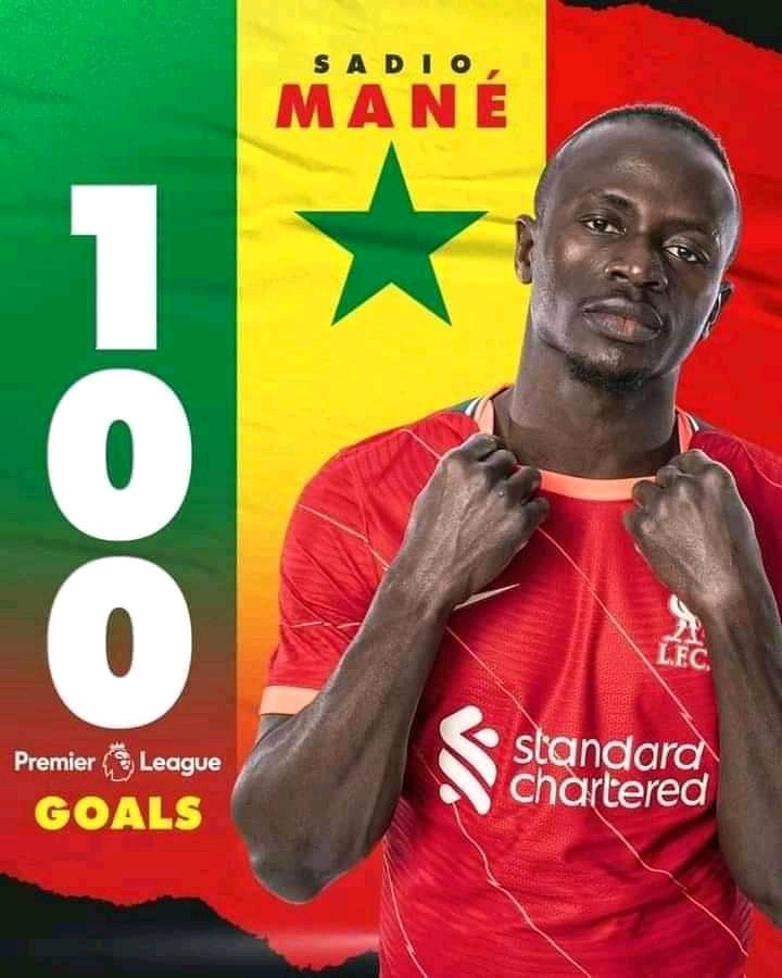 Sadio Mané marque son centième buts en Premier league
