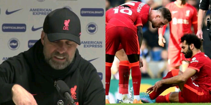 Sport : blessé aujourd’hui face à brighton , klopp rassure sur la situation de Salah